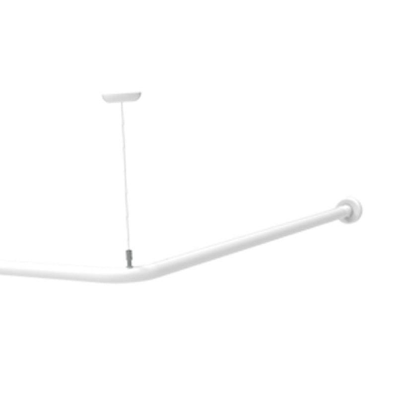 Reggitenda angolare versione sinistra da 120x80 cm con supporto a soffitto Goman ZRA120S/01