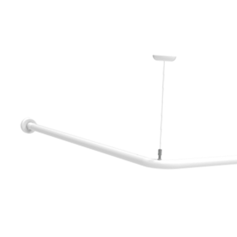 Reggitenda angolare versione destra da 80x120 cm con supporto a soffitto Goman ZRA120D/01