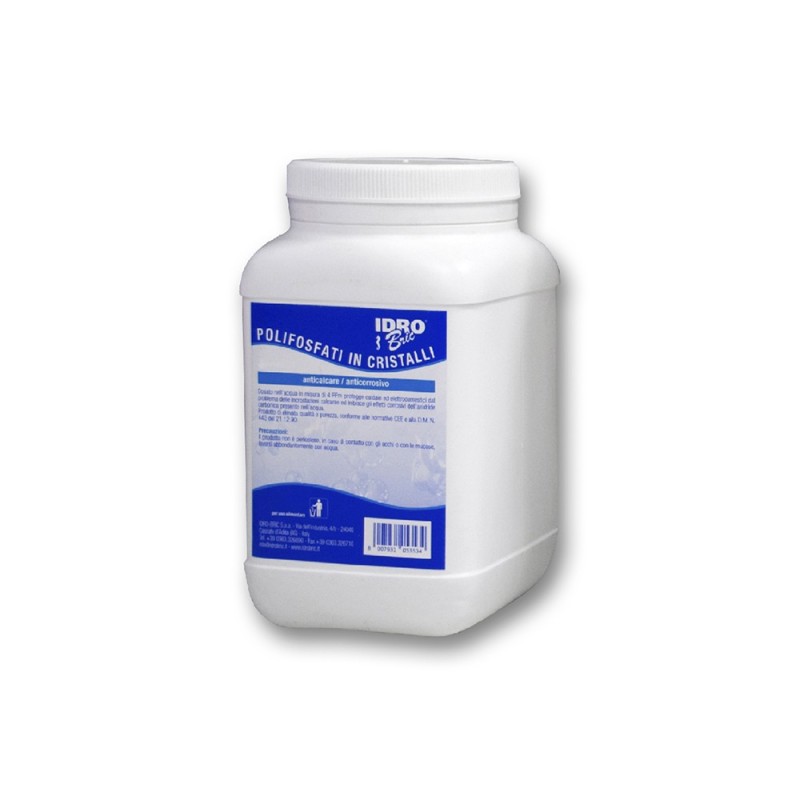 Barattolo polifosfati in cristallo da 1,5 Kg Idrobric M0868 A