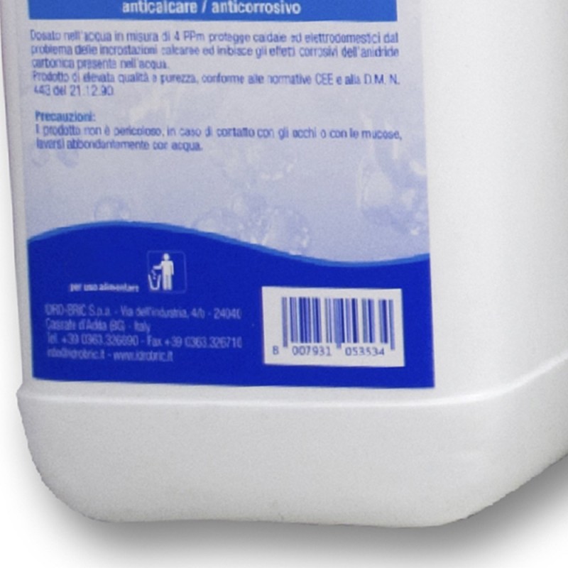 Barattolo polifosfati in cristallo da 0,5 Kg Idrobric M0868 B