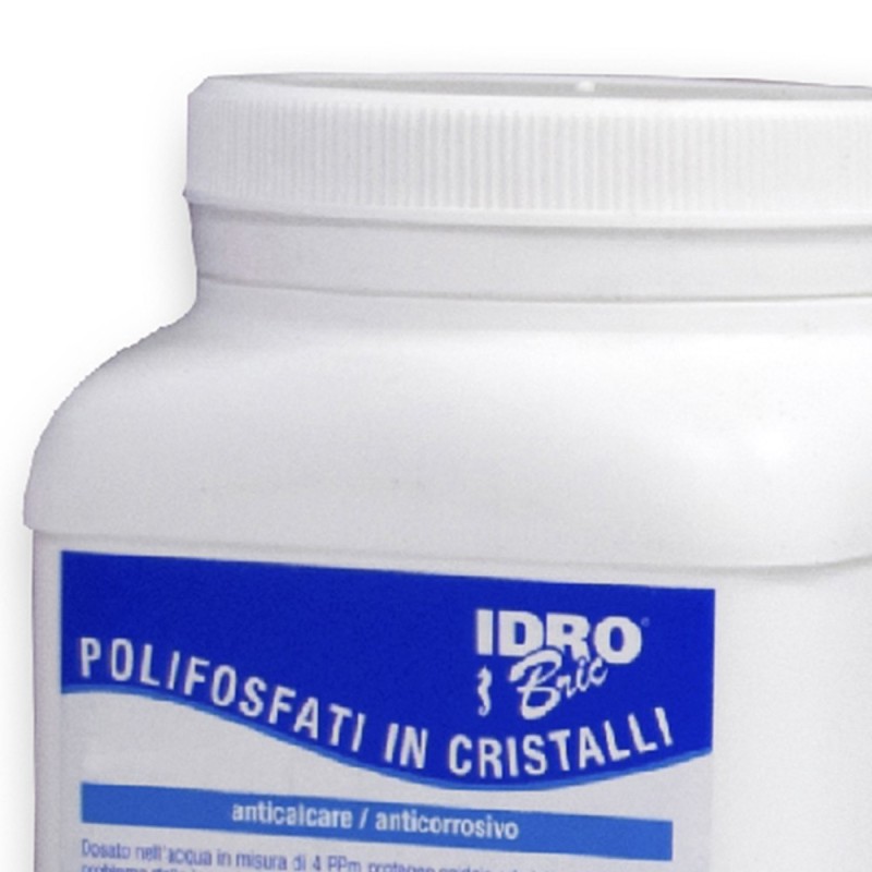 Barattolo polifosfati in cristallo da 0,5 Kg Idrobric M0868 B