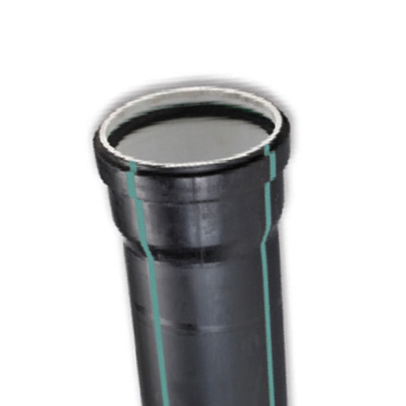 Tubo multistrato di d110 e da 2000 mm usdm con 2 bicchieri insonorizzato Idrobric SFURHT00552B