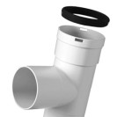 Tee maschio-femmina completo di guarnizione in pp di d80 mm Idrobric SFUCAL0131TE