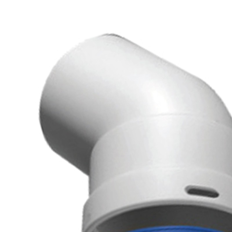 Curva 45 gradi maschio-femmina in alluminio estruso d80 mm e 1 sp mm Idrobric SFUCAL0115CU