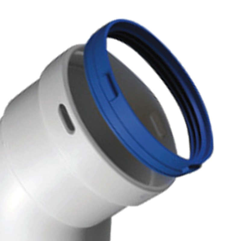 Curva 45 gradi maschio-femmina in alluminio estruso d80 mm e 1 sp mm Idrobric SFUCAL0115CU