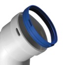 Curva 45 gradi maschio-femmina in alluminio estruso d80 mm e 1 sp mm Idrobric SFUCAL0115CU