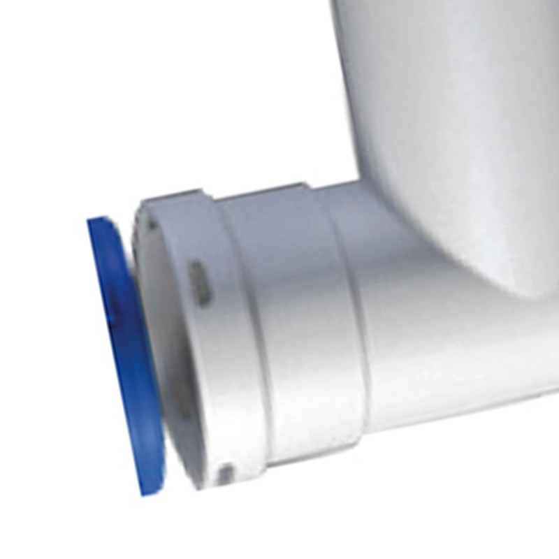Tee maschio-femmina con scarico condensa in alluminio estruso d80 mm e sp 1 mm Idrobric SFUCAL0118TE