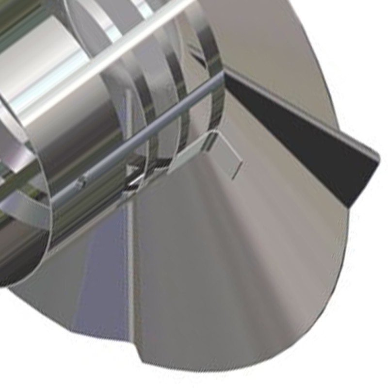 Terminale scarico fumi verticale inox d80 mm Idrobric SFUCAL0123TR