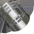 Terminale scarico fumi verticale inox d80 mm Idrobric SFUCAL0123TR