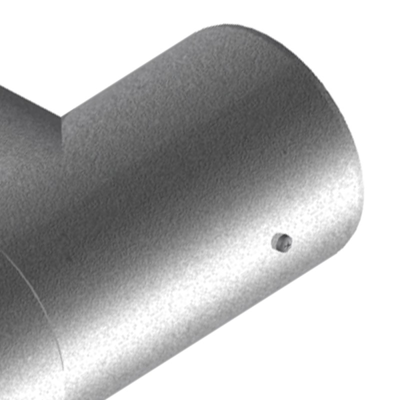 Tee in alluminio pressofuso l 186 mm d80 m-m-f per intubamento canne fumarie Idrobric SFUCAL0108TE