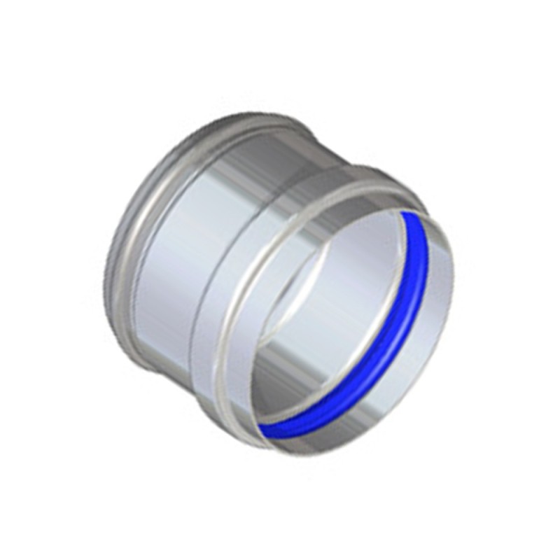 Tappo scarico condensa in alluminio d80 mm sp 1,5 mm per intubamento canne fumarie Idrobric SFUCAL0109TA