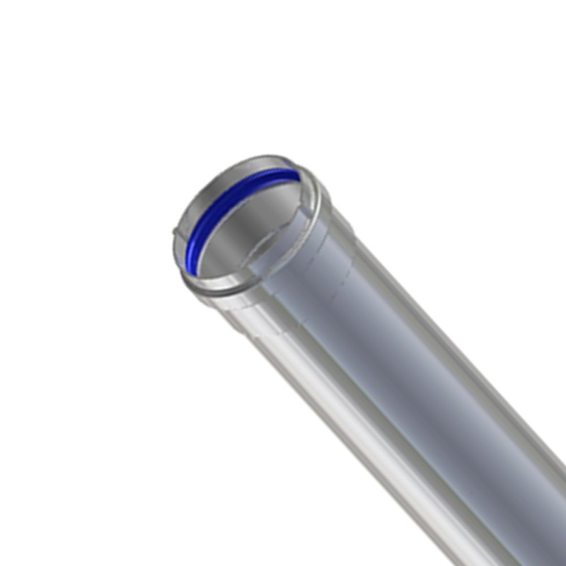 Tubo in alluminio di d 80 mm estruso m/f a triplo labbro in silicone e sp 1,5 mm Idrobric SFUCAL010XXTU