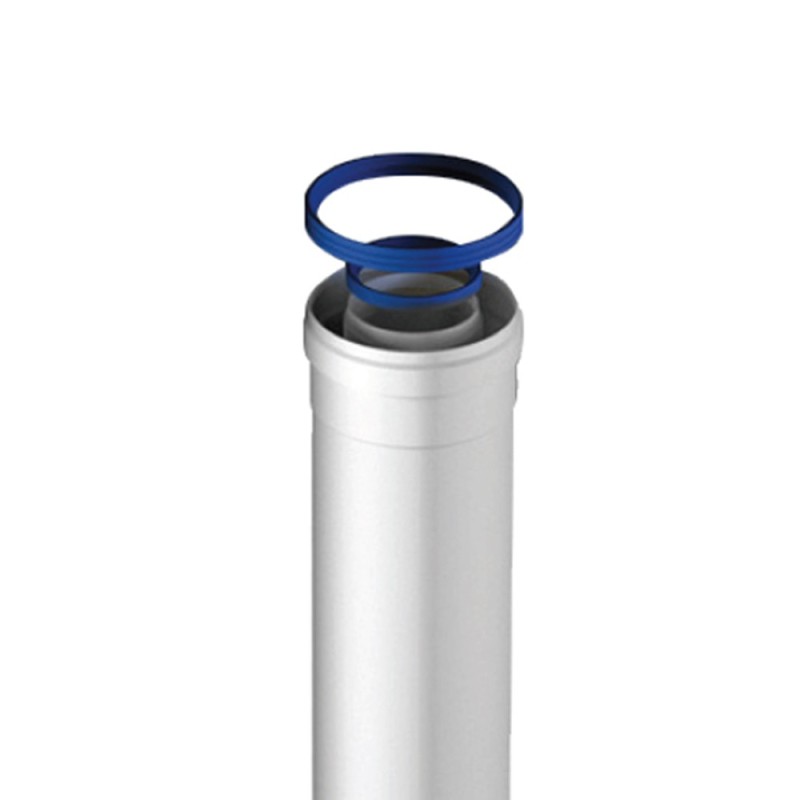 Prolunga coassiale universale maschio-femmina di d 60/100 mm in alluminio e acciaio Idrobric SCACAL018XXPR