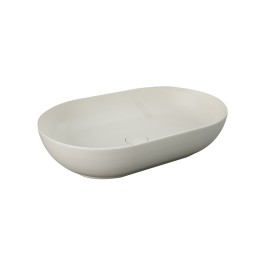 Lavabo da appoggio Rak in ceramica ovale 55X35 cm Rak Ceramics SCACER0626LA