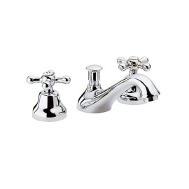 Batteria lavabo con vitoni ceramici 3 fori remer stile retro serie liberty Remer 11LICE