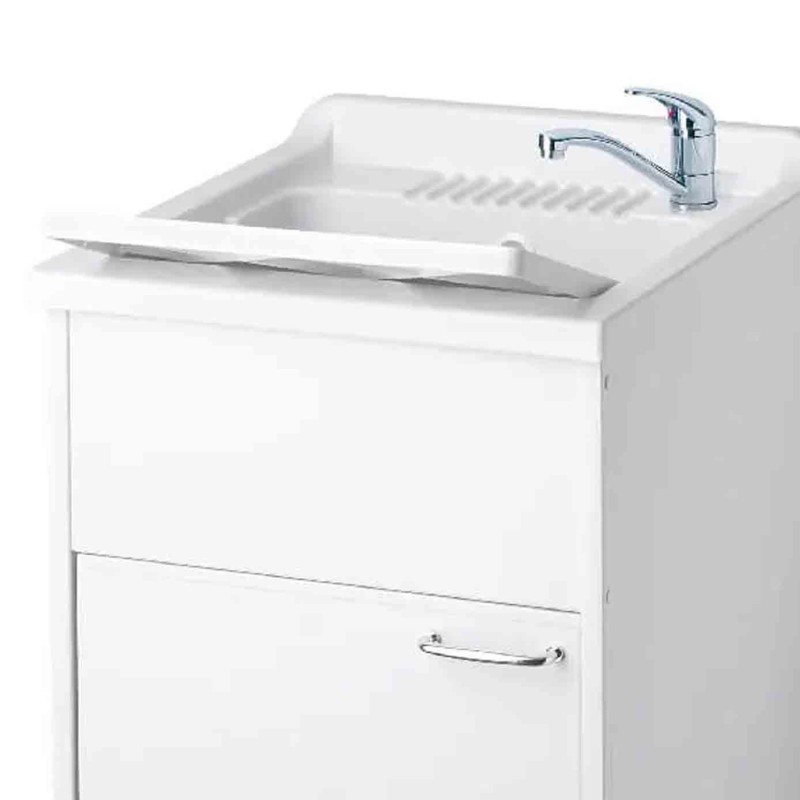 Lavatoio in resina con kit di montaggio 45 x 50 Negrari 9006K