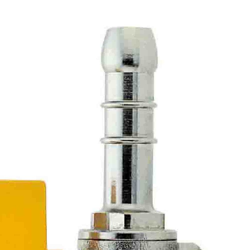 Rubinetto a sfera a squadra maschio con portagomma per gas metano Idrobric SMK-K0342XX