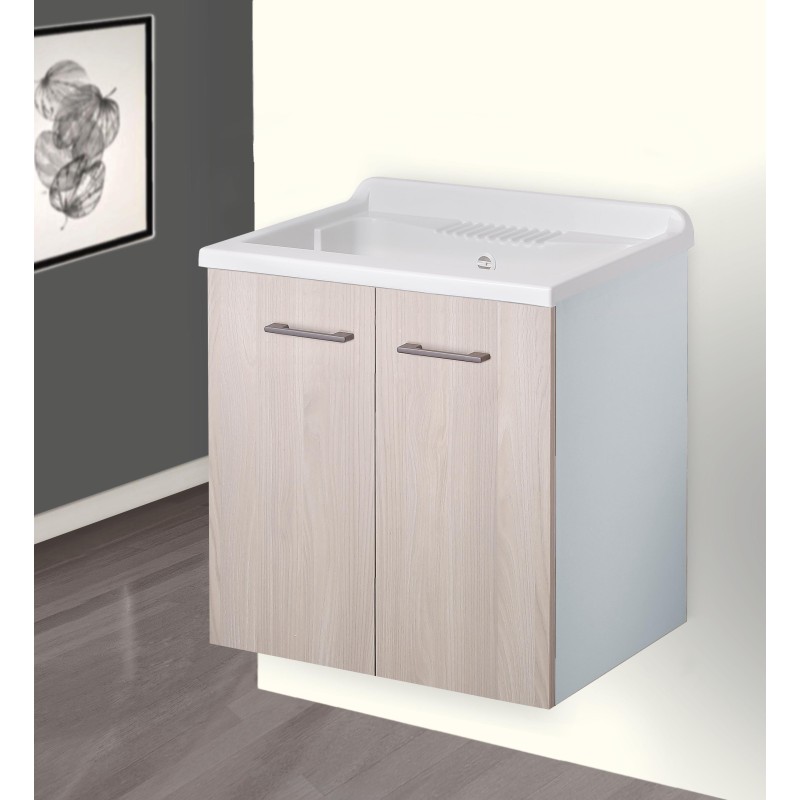 Lavatoio sospeso 60x50 con doppie ante olmo Negrari 6002SOSOL