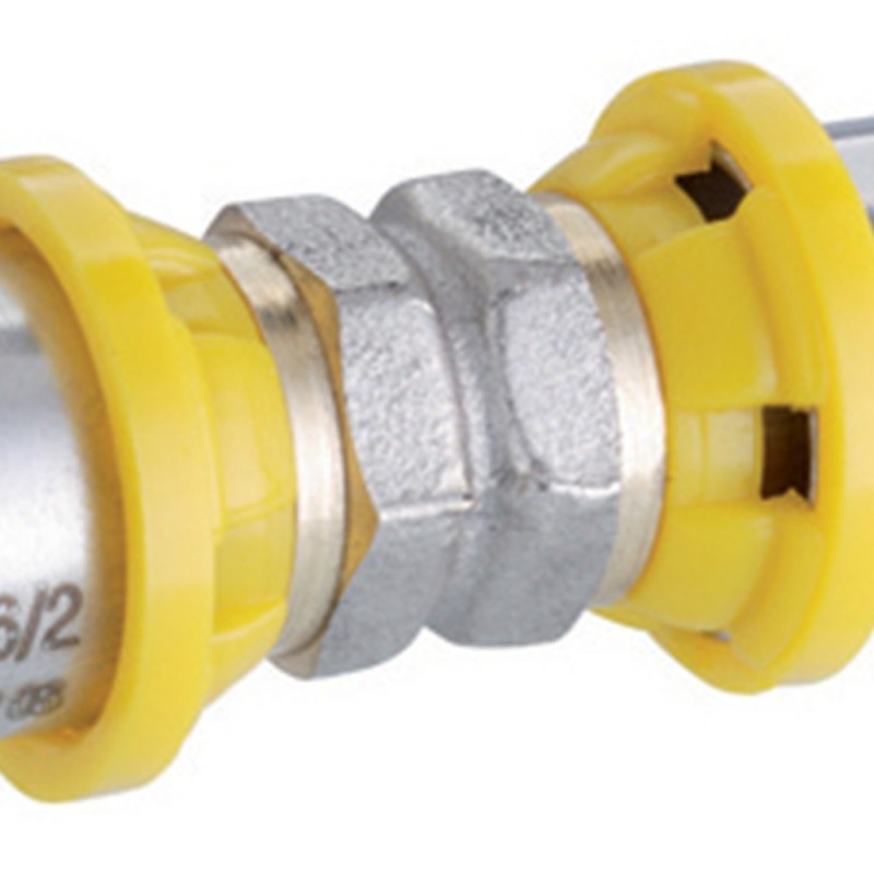 Raccordo diritto intermedio a pressare per multistrato gas Idrobric SACGAS00XXRI