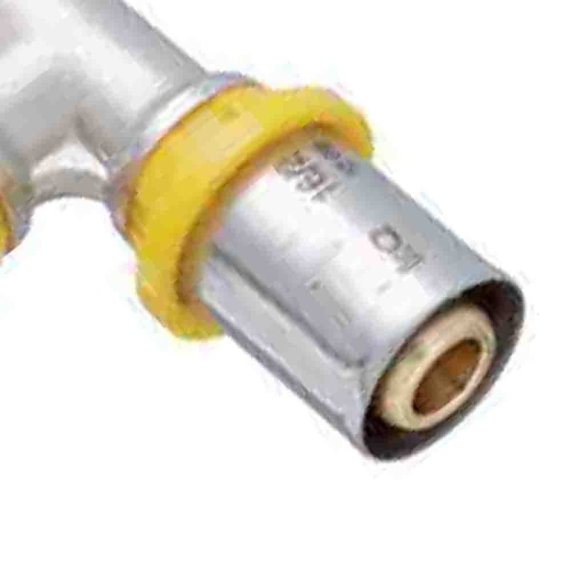 Raccordo a t intermedio a pressare per multistrato gas Idrobric SACGAS010XRT
