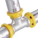 Raccordo a t intermedio a pressare per multistrato gas Idrobric SACGAS010XRT