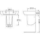Semicolonna serie klio LINPH 181-K210