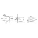 Bidet sospeso serie one Rak Ceramics 181-L310-R