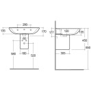 Semicolonna lavabo serie origin Rak Ceramics 181-O210