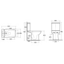 Vaso monoblocco origin scarico a muro Rak Ceramics 181-O420-M