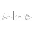 Bidet sospeso tonique con fissaggi nascosti Rak Ceramics 181-Q312-R