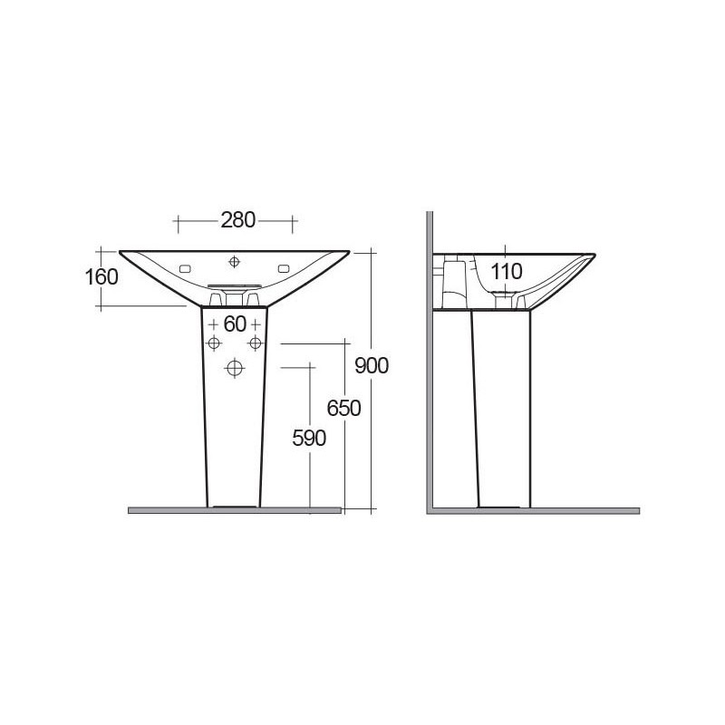 Colonna morning 75cm Rak Ceramics 181-R200-75 Colonna morning 75cm Rak Ceramics 181-R200-75