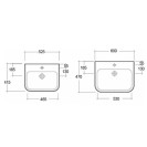 Lavabo metropolitan 60cm con troppo pieno Rak Ceramics 182-H100-60