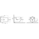Bidet sospeso metropolitan Rak Ceramics 182-H310-R