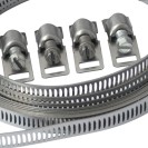 Kit nastro inox l 3 m, 8 cremagliere con adattatori Idrobric K0459 KIT