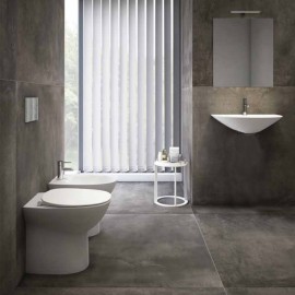 Set sanitari filo muro a terra con lavabo 60 cm - Serie Morning Rak Ceramics wblmorningfm