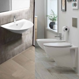 Set sanitari sospesi con lavabo 60 cm - Serie Morning Rak Ceramics wblmorningsosp