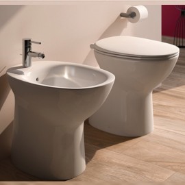 Set vaso wc e bidet tradizionali a pavimento - Serie Morning Rak Ceramics wbmorningter