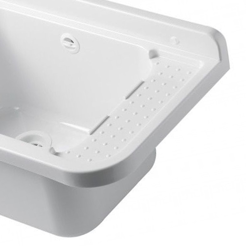 Pilozzo a muro in resina da 50 cm bianco Idroclic IC2060A