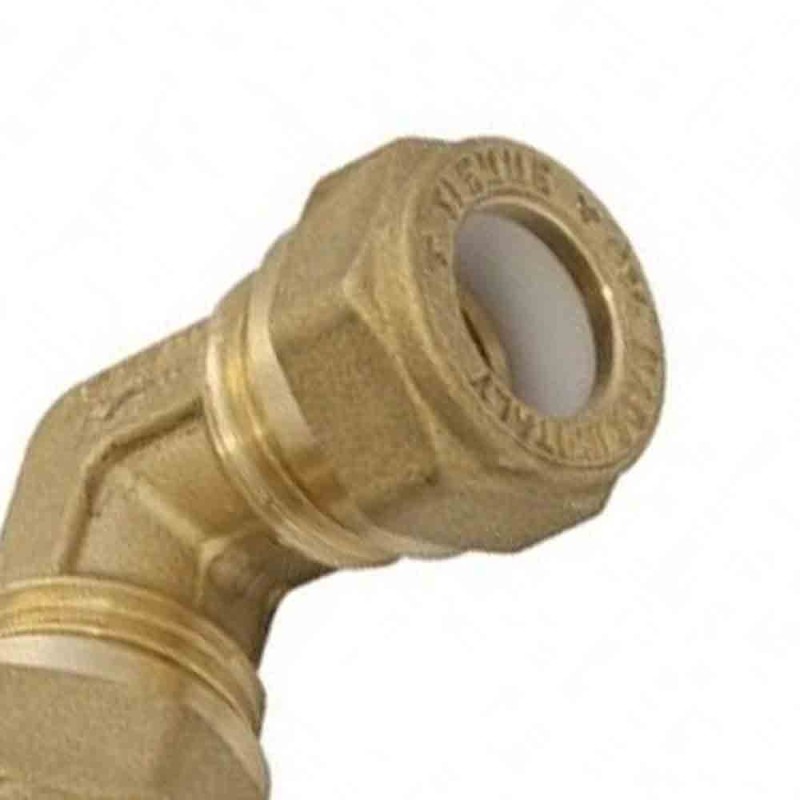 Raccordo curvo doppio a stringere per rame Idrobric CARRAC013XOT