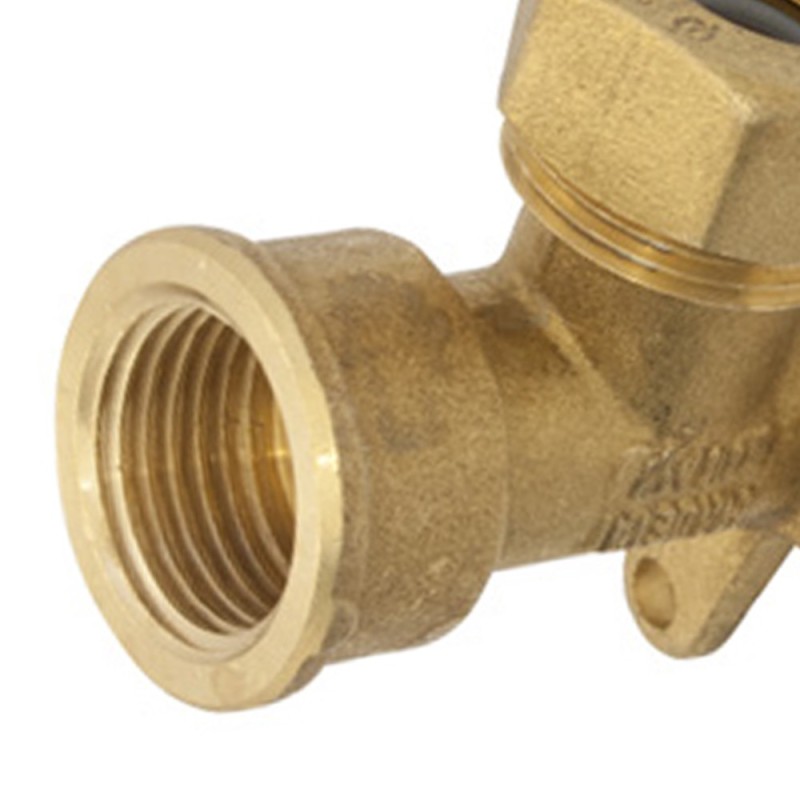 Raccordo curvo femmina flangiato a stringere per rame Idrobric CARRAC014XOT