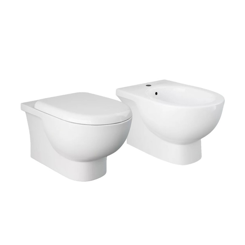 Set vaso wc e bidet sospesi - Serie Tonique Rak Ceramics wbtoniquesosp