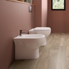 Set vaso wc e bidet filo muro - Serie Tonique Rak Ceramics wbtoniquefm