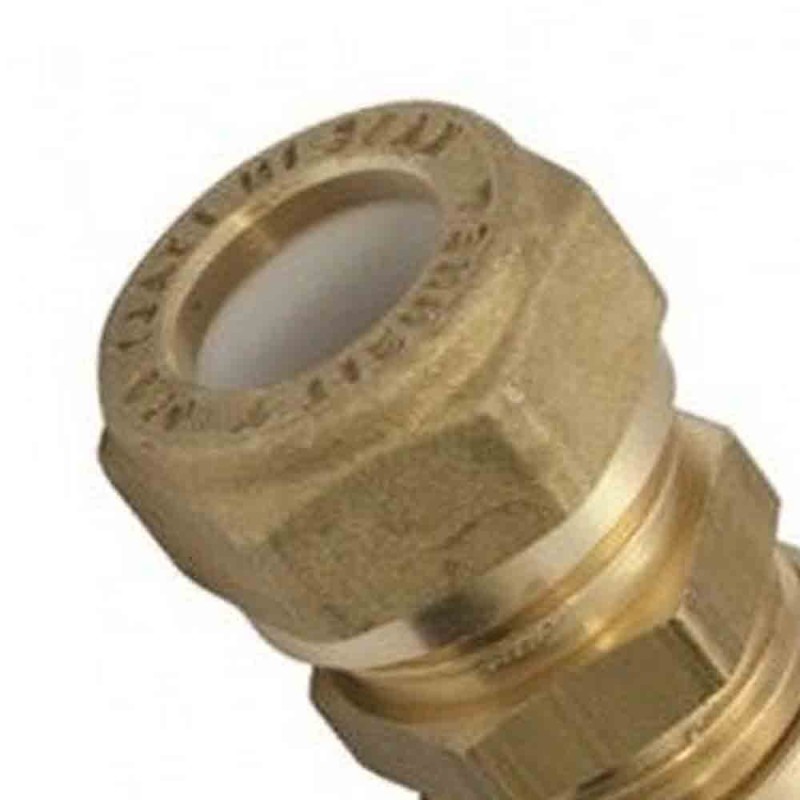 Raccordo diritto doppio a stringere per rame Idrobric CARRAC017XOT