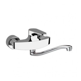 Miscelatore a muro per lavello con bocca a s girevole, risparmio idrico, class line eco Remer LE41SLT6