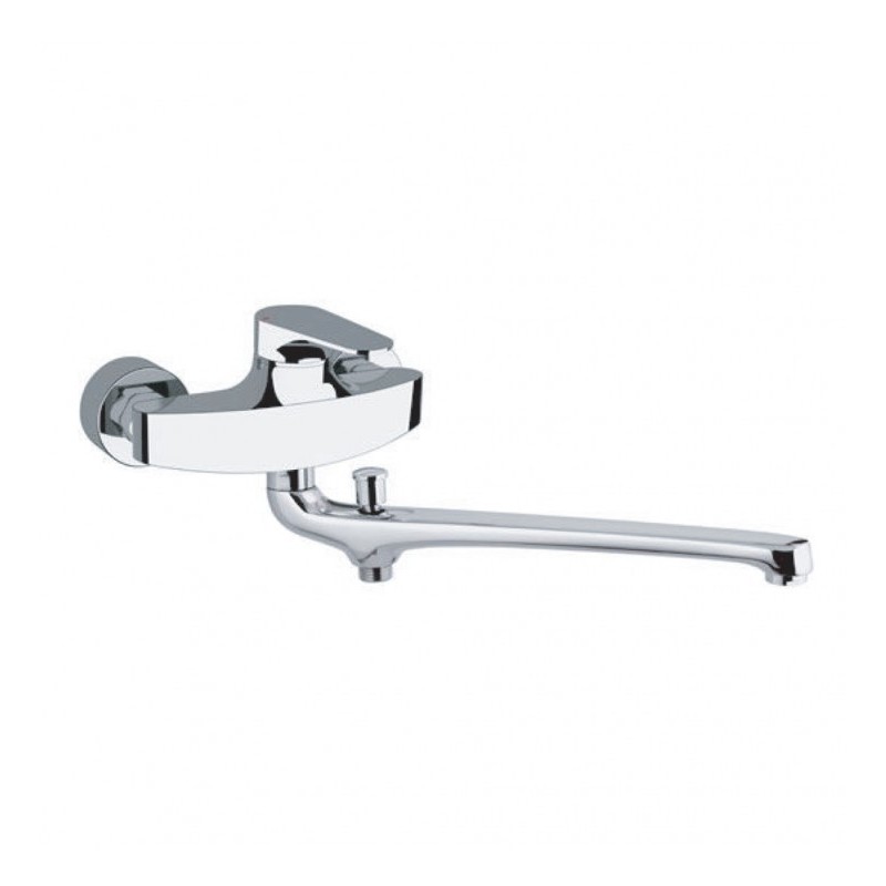 Miscelatore lavabo/vasca con bocca fusa lunga 30 cm e deviatore class line eco Remer LE46LT6 Miscelatore lavabo/vasca con bocca fusa lunga 30 cm e deviatore class line eco Remer LE46LT6
