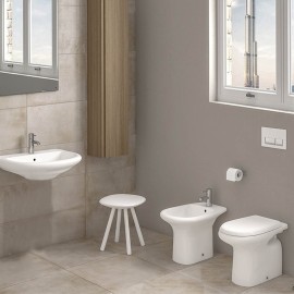 Set sanitari tradizionali scarico a terra con lavabo 65 cm - Serie Orient/Ninfea Rak Ceramics wblorientninfeater