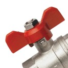 Valvola a sfera per acqua, mf con farfalla alluminio Idrobric R06292XX