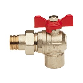 Valvola a sfera a squadra con bocchettone Idrobric SACVAL007XSQ