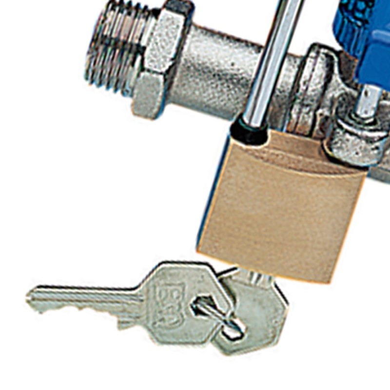 Rubinetto portagomma a sfera con lucchetto Idrobric CARMIV0007PG