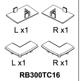 New Plus tappi angolari parete fissa Idrobric RB300TC16
